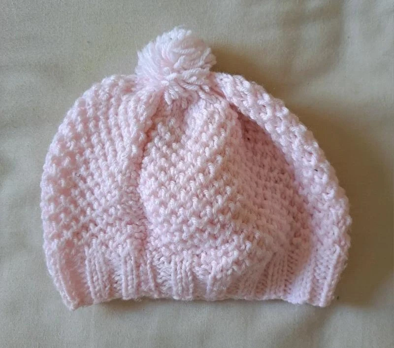 Bonnet bébé rose – photo 3